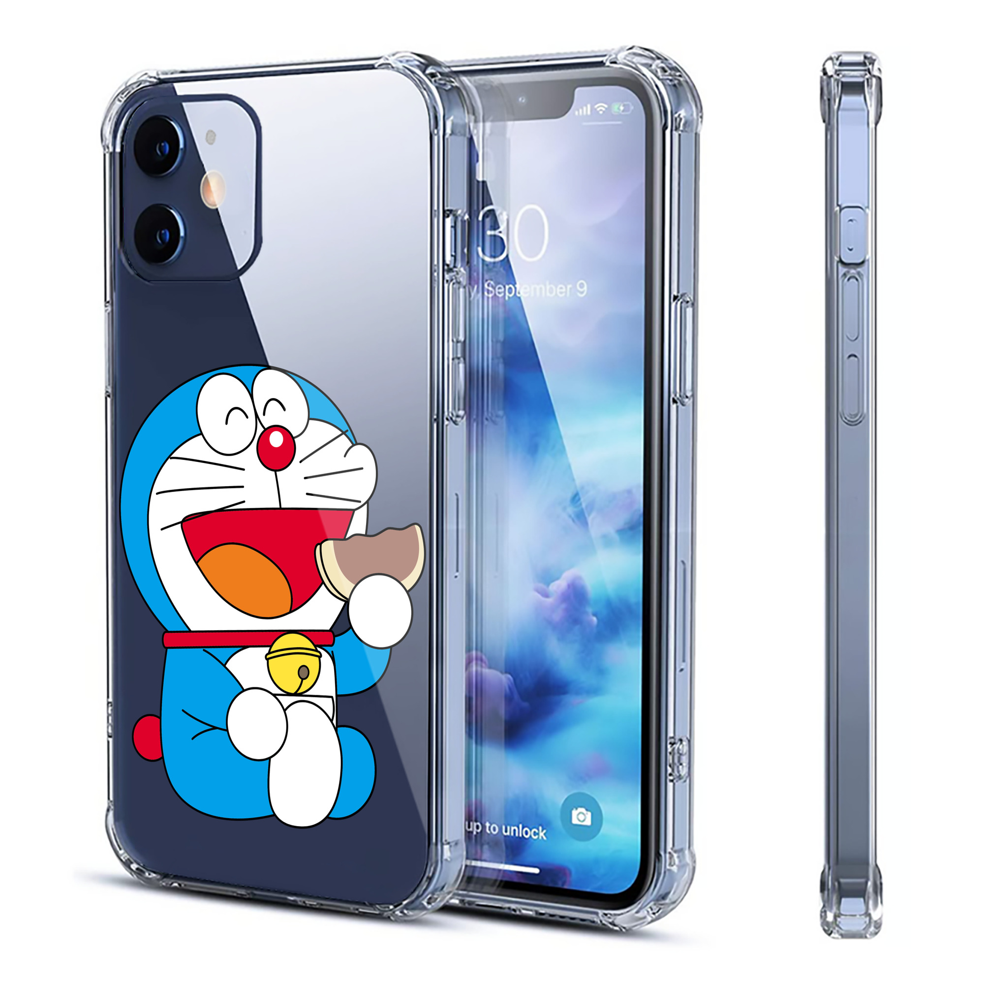 （画像用） ドラえもん Doraemon 【iPhone 12シリーズ対応】透明スマホケース（クリアソフトケース）